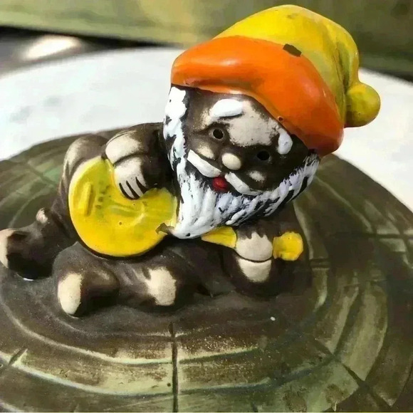 Made  in Japan vintage pottery ceramic woodlands creature cookie jar - Picture 7 of 11